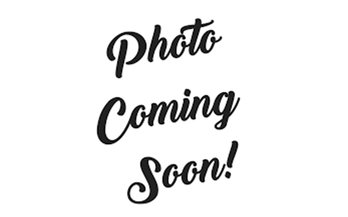 Photo coming soon written in black cursive font with a white background